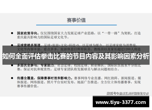 如何全面评估拳击比赛的节目内容及其影响因素分析
